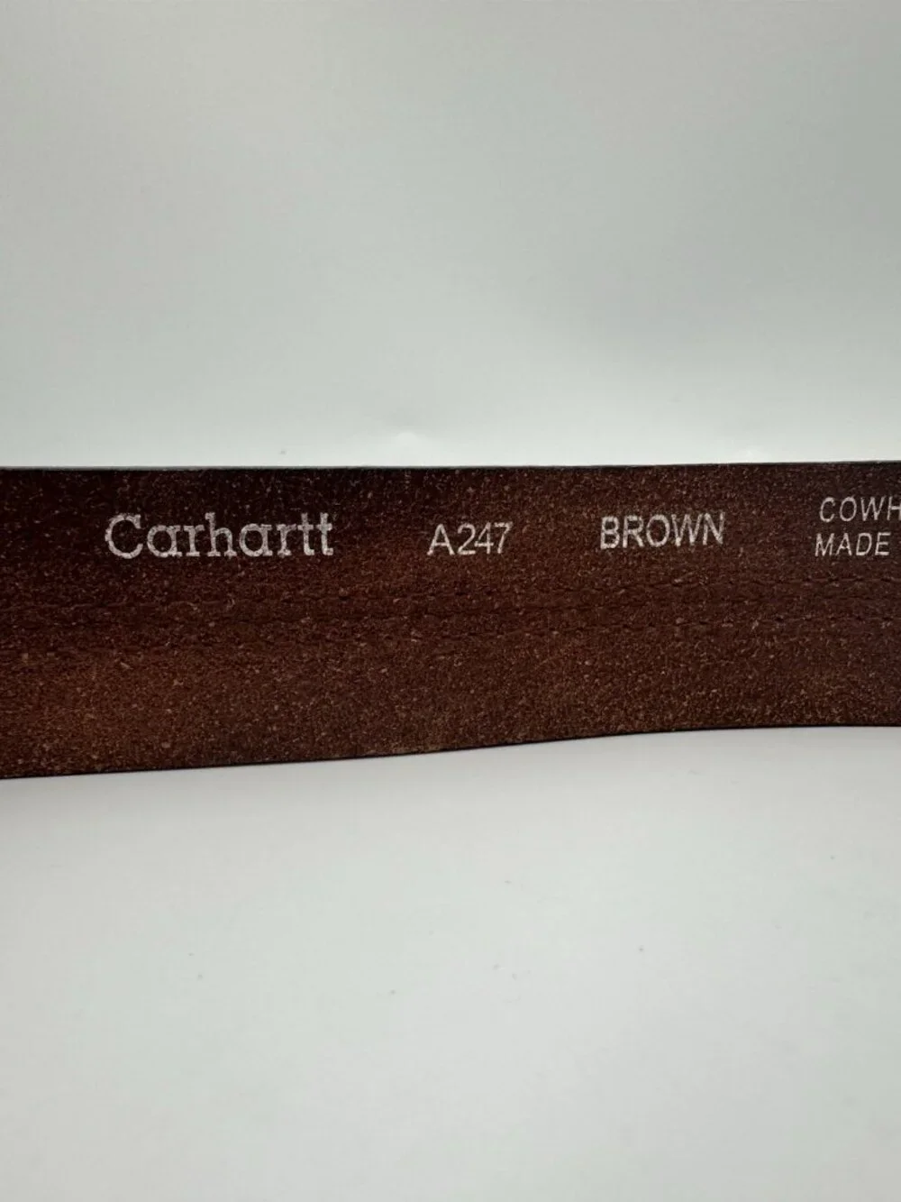 Carhartt Leather Work Belt Brown Size 38
